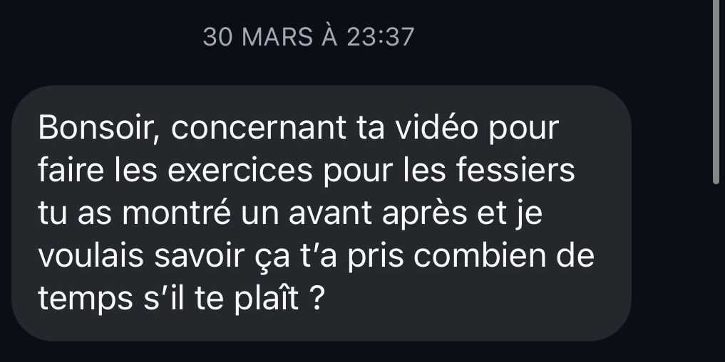 DM abonnée Instagram